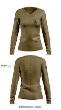 WAARNG MED DET 75803861 Women's Long Sleeve V-neck Shirt - 1