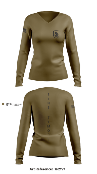 Women's Long Sleeve Vneck Shirt, , National Guard, Teamtime, Team time, sublimation, custom sports apparel, team uniforms, spirit wear, spiritwear, sports uniforms, custom shirts, team store, custom team store, fundraiser sports, apparel fundraiser