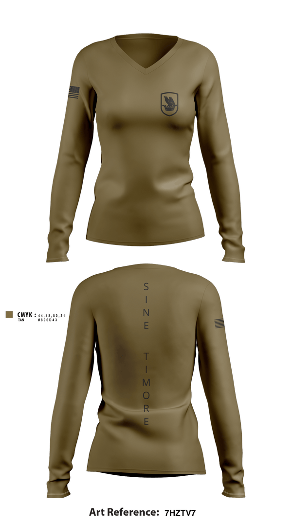 Women's Long Sleeve Vneck Shirt, , National Guard, Teamtime, Team time, sublimation, custom sports apparel, team uniforms, spirit wear, spiritwear, sports uniforms, custom shirts, team store, custom team store, fundraiser sports, apparel fundraiser