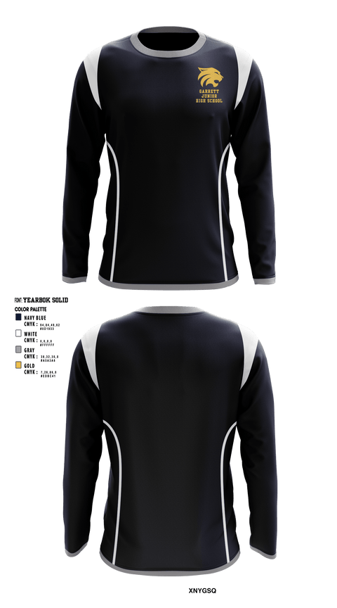Long Sleeve Performance Shirt, Garrett Junior High School, Spirit Store, Teamtime, Team time, sublimation, custom sports apparel, team uniforms, spirit wear, spiritwear, sports uniforms, custom shirts, team store, custom team store, fundraiser sports, apparel fundraiser