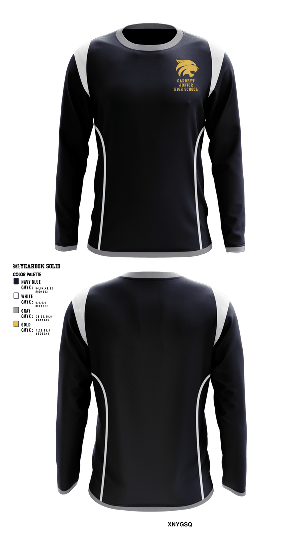 Long Sleeve Performance Shirt, Garrett Junior High School, Spirit Store, Teamtime, Team time, sublimation, custom sports apparel, team uniforms, spirit wear, spiritwear, sports uniforms, custom shirts, team store, custom team store, fundraiser sports, apparel fundraiser