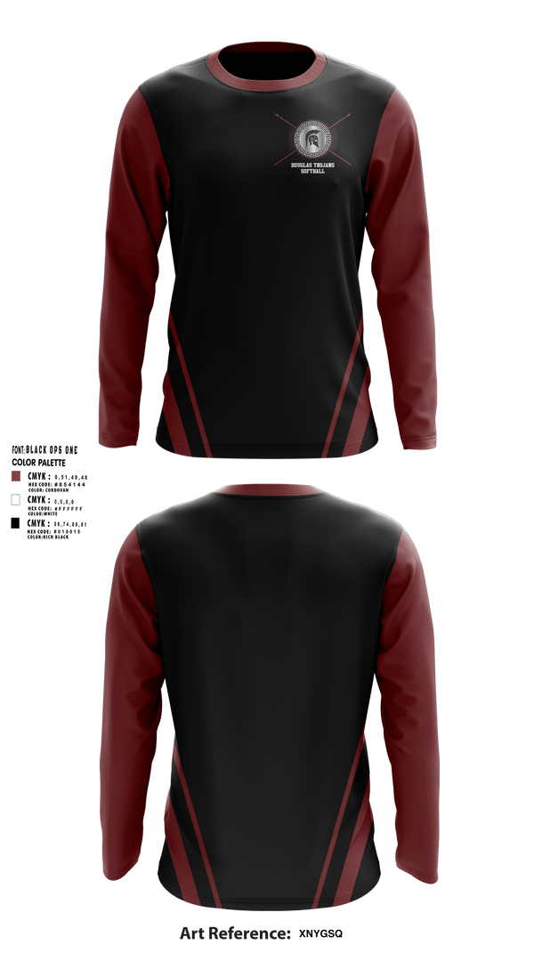 Long Sleeve Performance Shirt, Douglas High School Softball, Softball, Teamtime, Team time, sublimation, custom sports apparel, team uniforms, spirit wear, spiritwear, sports uniforms, custom shirts, team store, custom team store, fundraiser sports, apparel fundraiser