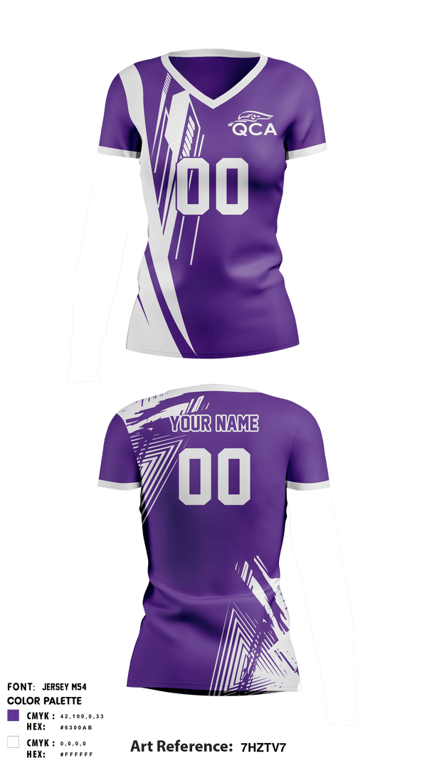 Women's Short Sleeve Vneck Shirt, QCA, Women's Volleyball, Teamtime, Team time, sublimation, custom sports apparel, team uniforms, spirit wear, spiritwear, sports uniforms, custom shirts, team store, custom team store, fundraiser sports, apparel fundraiser