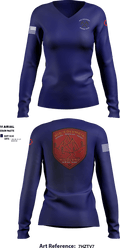 Mid-Columbia Strike Team 42848271 Women's Long Sleeve V-neck Shirt - 1