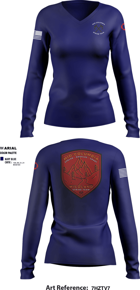 Women's Long Sleeve Vneck Shirt, , Fire Department, Teamtime, Team time, sublimation, custom sports apparel, team uniforms, spirit wear, spiritwear, sports uniforms, custom shirts, team store, custom team store, fundraiser sports, apparel fundraiser