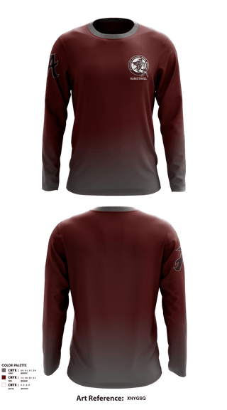Long Sleeve Performance Shirt, Amherst County High School Basketball, Men's Basketball, Teamtime, Team time, sublimation, custom sports apparel, team uniforms, spirit wear, spiritwear, sports uniforms, custom shirts, team store, custom team store, fundraiser sports, apparel fundraiser