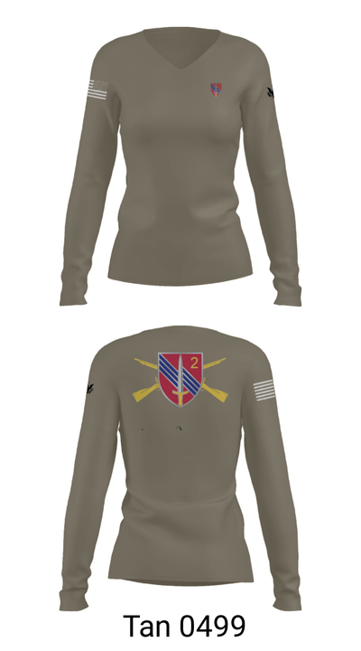 3RD SFAB 57965027 Women's Long Sleeve V-neck Shirt - 40