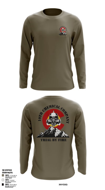 10th Chemical Company 11316758 Long Sleeve Performance Shirt - 52