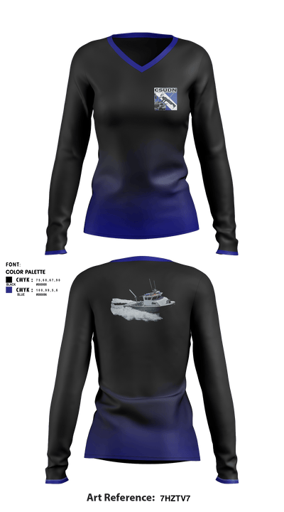 CSUDN- California Sea Urchin Divers NetworkCSUDN- California Sea Urchin Divers Network 32155378 Women's Long Sleeve V-neck Shirt - 1