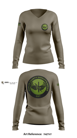 Women's Long Sleeve Vneck Shirt, Duplin County Special Response Team, Police, Teamtime, Team time, sublimation, custom sports apparel, team uniforms, spirit wear, spiritwear, sports uniforms, custom shirts, team store, custom team store, fundraiser sports, apparel fundraiser
