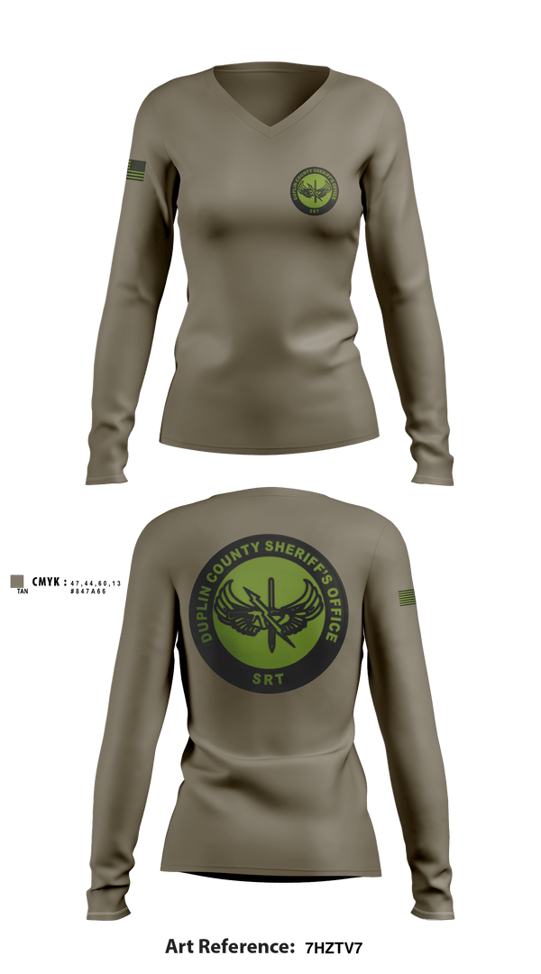 Women's Long Sleeve Vneck Shirt, Duplin County Special Response Team, Police, Teamtime, Team time, sublimation, custom sports apparel, team uniforms, spirit wear, spiritwear, sports uniforms, custom shirts, team store, custom team store, fundraiser sports, apparel fundraiser