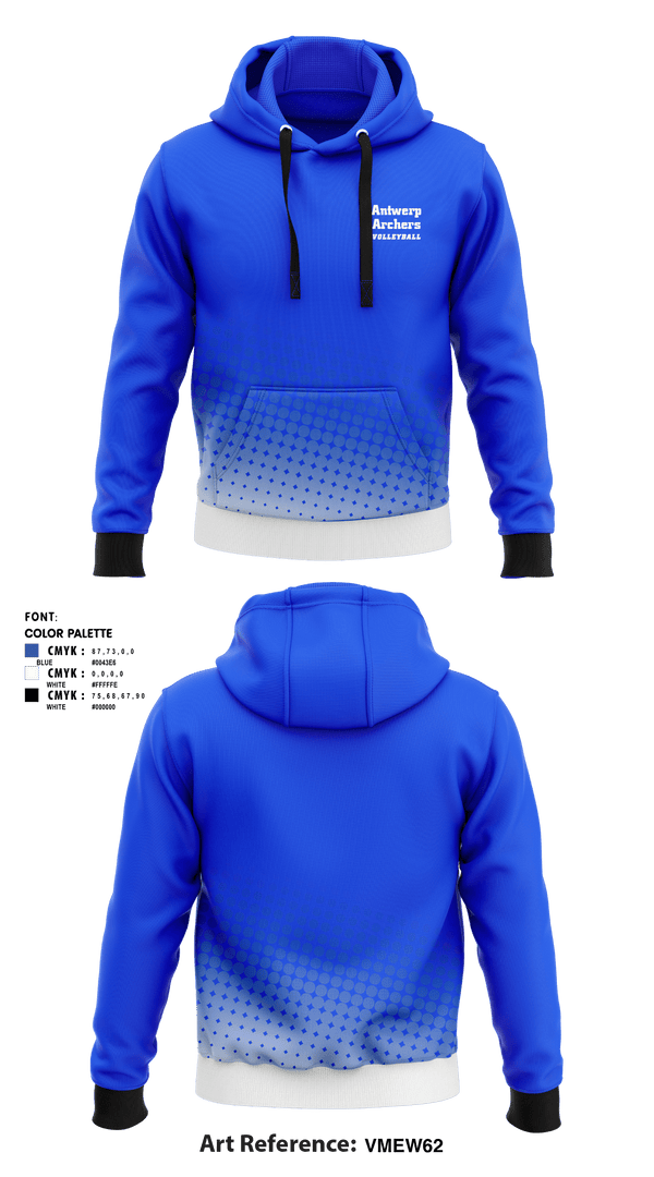 Hoodie, Antwerp Archers, Women's Volleyball, Teamtime, Team time, sublimation, custom sports apparel, team uniforms, spirit wear, spiritwear, sports uniforms, custom shirts, team store, custom team store, fundraiser sports, apparel fundraiser