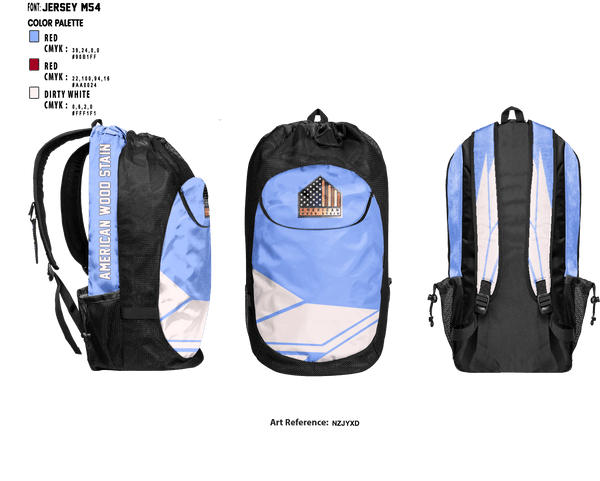 Gear Bag, American Wood StainAmerican Wood Stain, , Teamtime, Team time, sublimation, custom sports apparel, team uniforms, spirit wear, spiritwear, sports uniforms, custom shirts, team store, custom team store, fundraiser sports, apparel fundraiser