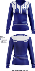 Memorial High School 86392532 Women's Long Sleeve V-neck Shirt - 1