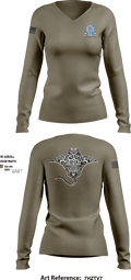 HHD, 205th MI BN 75784858 Women's Long Sleeve V-neck Shirt - 5