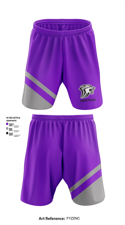 Heritage High School 74162806 Athletic Shorts With Pockets - 1