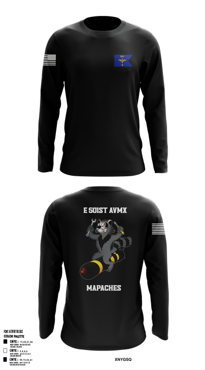 E 501st 1 AD, CAB AVMX 41273123 Long Sleeve Performance Shirt - 1