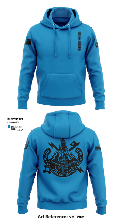 Company D (MI) 227 BEB, HIARNG 54401127 Hoodie - 7