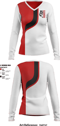 Elsinore High School Swimming 14870064 Women's Long Sleeve V-neck Shirt - 1