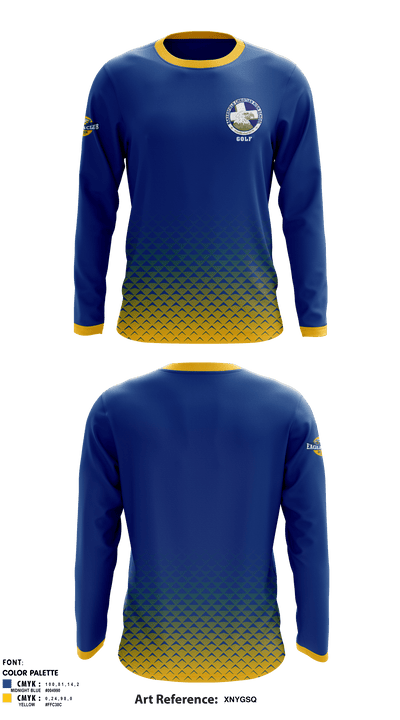 Bakersfield Christian High School Golf 54410462 Long Sleeve Performance Shirt - 1