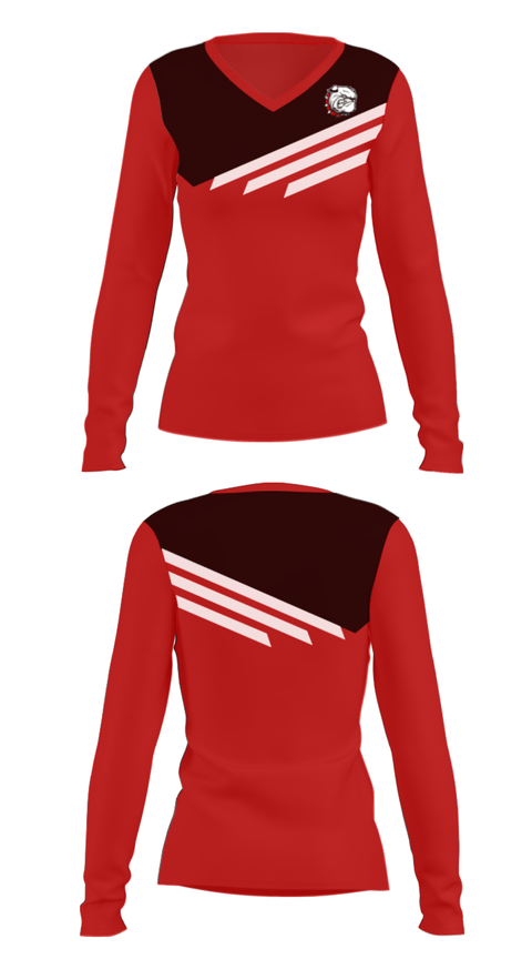 Women's Long Sleeve Vneck Shirt, Mcpherson College Basketball, Women's Basketball, Teamtime, Team time, sublimation, custom sports apparel, team uniforms, spirit wear, spiritwear, sports uniforms, custom shirts, team store, custom team store, fundraiser sports, apparel fundraiser
