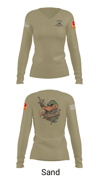 Women's Long Sleeve Vneck Shirt, , Army, Teamtime, Team time, sublimation, custom sports apparel, team uniforms, spirit wear, spiritwear, sports uniforms, custom shirts, team store, custom team store, fundraiser sports, apparel fundraiser