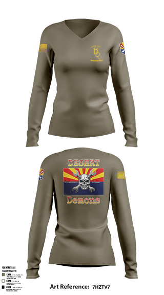 Women's Long Sleeve Vneck Shirt, 3666th SMC, Army, Teamtime, Team time, sublimation, custom sports apparel, team uniforms, spirit wear, spiritwear, sports uniforms, custom shirts, team store, custom team store, fundraiser sports, apparel fundraiser