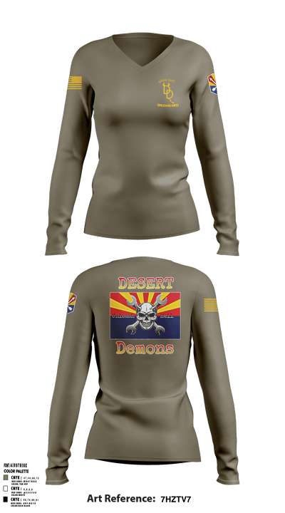 3666th SMC 60008447 Women's Long Sleeve V-neck Shirt - 36