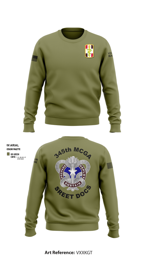 Crew Neck Sweatshirt, , Army, Teamtime, Team time, sublimation, custom sports apparel, team uniforms, spirit wear, spiritwear, sports uniforms, custom shirts, team store, custom team store, fundraiser sports, apparel fundraiser