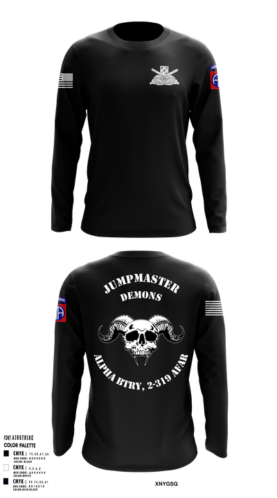 ALPHA BTRY, 2-319th AFAR 68475694 Long Sleeve Performance Shirt - 6