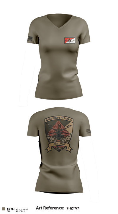 6-17 CAV 92718622 Women's Short Sleeve V-neck Shirt - 4