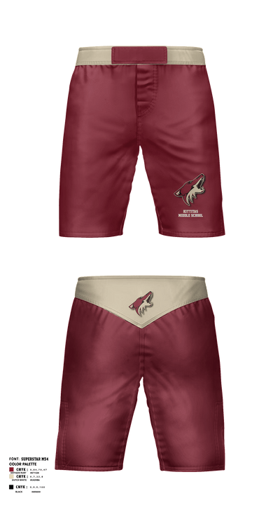 Kittitas Middle School Wrestling 91304160 Fight Shorts - 1