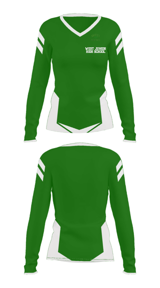 Women's Long Sleeve Vneck Shirt, West Junior High School, Spirit Store, Teamtime, Team time, sublimation, custom sports apparel, team uniforms, spirit wear, spiritwear, sports uniforms, custom shirts, team store, custom team store, fundraiser sports, apparel fundraiser
