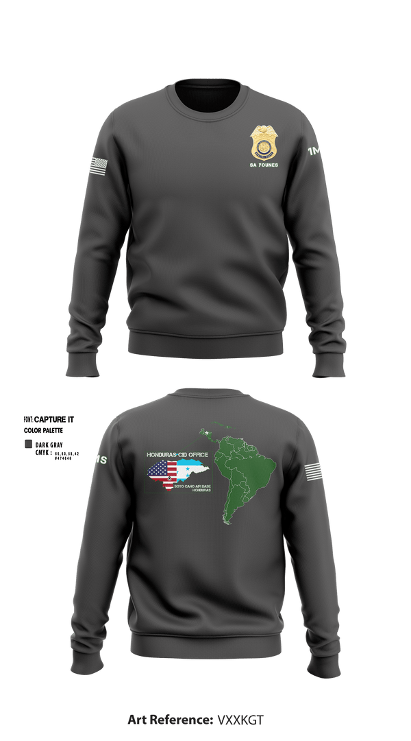 Crew Neck Sweatshirt, Honduras CID Office, Army, Teamtime, Team time, sublimation, custom sports apparel, team uniforms, spirit wear, spiritwear, sports uniforms, custom shirts, team store, custom team store, fundraiser sports, apparel fundraiser