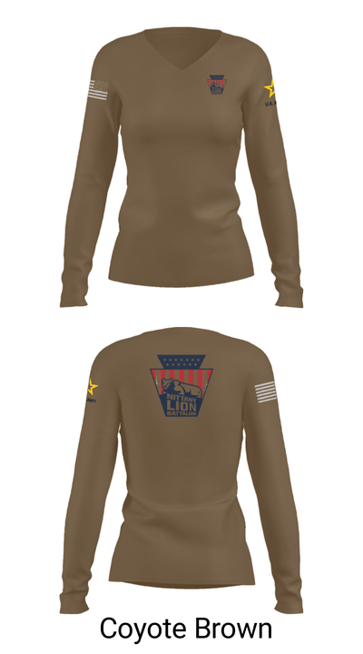 Nittany Lion Battalion 19698812 Women's Long Sleeve V-neck Shirt - 38