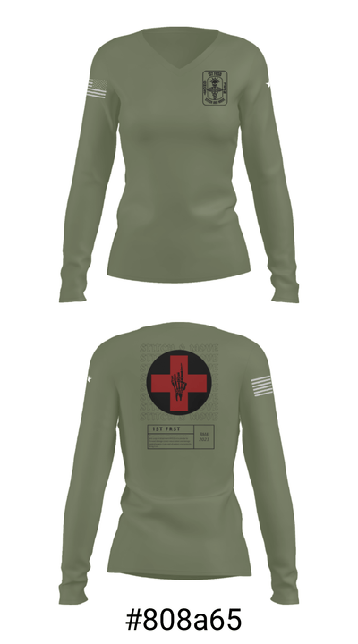 1st FRSD 86296727 Women's Long Sleeve V-neck Shirt - 37