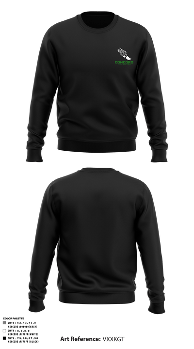 Concord High School Track 53059740 Crew Neck Sweatshirt - 9