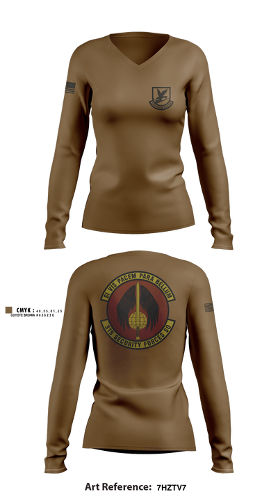 315 SFS CHS 73678027 Women's Long Sleeve V-neck Shirt - 2