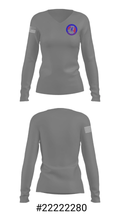 Ten Sleep Middle School volleyball 49224162 Women's Long Sleeve V-neck Shirt - 26