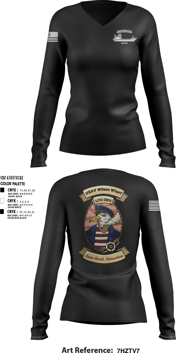 Women's Long Sleeve Vneck Shirt, U11Warrant Officers, Army, Teamtime, Team time, sublimation, custom sports apparel, team uniforms, spirit wear, spiritwear, sports uniforms, custom shirts, team store, custom team store, fundraiser sports, apparel fundraiser