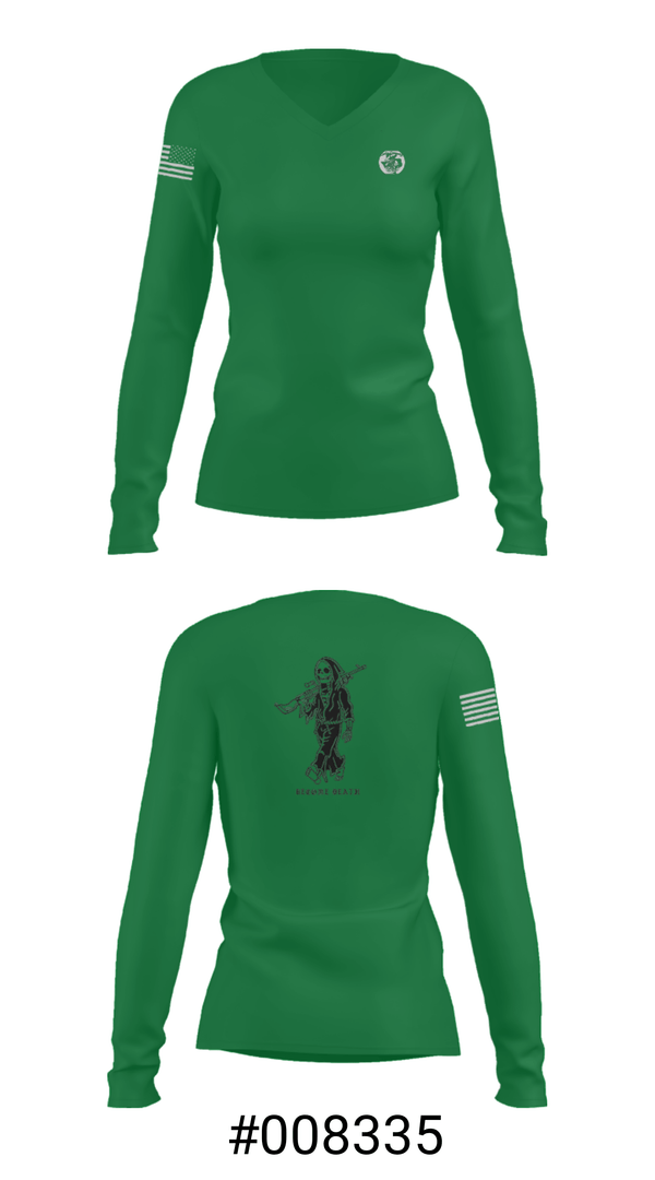 Women's Long Sleeve Vneck Shirt, , Marines, Teamtime, Team time, sublimation, custom sports apparel, team uniforms, spirit wear, spiritwear, sports uniforms, custom shirts, team store, custom team store, fundraiser sports, apparel fundraiser