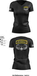 Air Assault School 23379005 Women's Short Sleeve V-neck Shirt - 1
