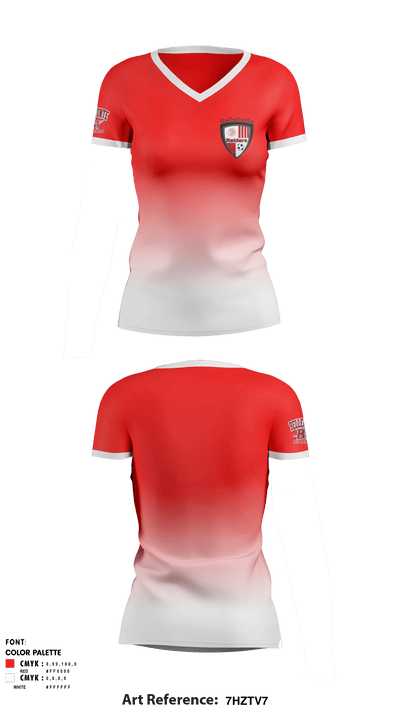 Bellefonte Area High School Soccer 51143789 Women's Short Sleeve V-neck Shirt - 1