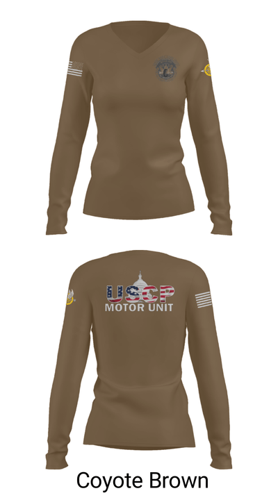 USCP Motor Unit 10127090 Women's Long Sleeve V-neck Shirt - 15