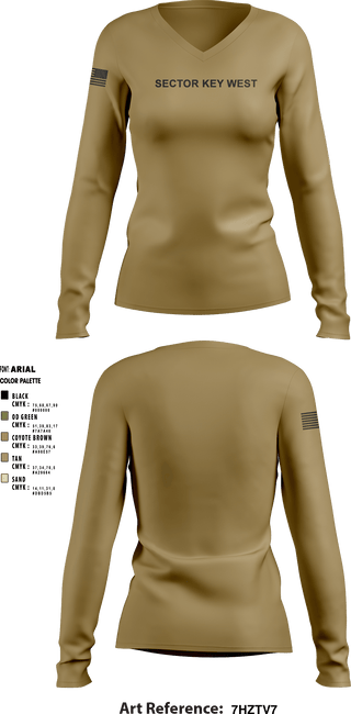 Women's Long Sleeve Vneck Shirt, , Coast Guard, Teamtime, Team time, sublimation, custom sports apparel, team uniforms, spirit wear, spiritwear, sports uniforms, custom shirts, team store, custom team store, fundraiser sports, apparel fundraiser