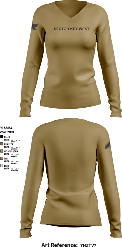 Sector Key West 74746064 Women's Long Sleeve V-neck Shirt - 3