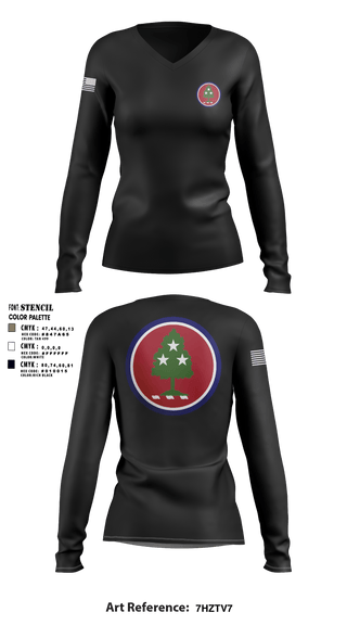 Women's Long Sleeve Vneck Shirt, , National Guard, Teamtime, Team time, sublimation, custom sports apparel, team uniforms, spirit wear, spiritwear, sports uniforms, custom shirts, team store, custom team store, fundraiser sports, apparel fundraiser