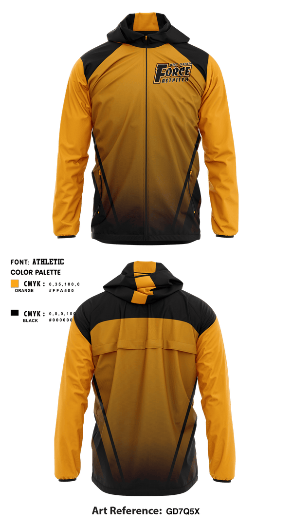 Windbreaker, West Liberty Force Softball, Softball, Teamtime, Team time, sublimation, custom sports apparel, team uniforms, spirit wear, spiritwear, sports uniforms, custom shirts, team store, custom team store, fundraiser sports, apparel fundraiser