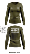 K9 Unit 27578074 Women's Long Sleeve V-neck Shirt - 10