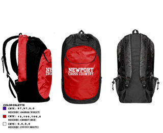 Gear Bag, Newport High School Cross Country, Cross Country, Teamtime, Team time, sublimation, custom sports apparel, team uniforms, spirit wear, spiritwear, sports uniforms, custom shirts, team store, custom team store, fundraiser sports, apparel fundraiser